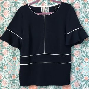 Banana republic blouse with small bell sleeves.